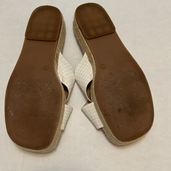 Lucky Brand Gayte White Slide Sandals size 6.5 - Picture 5 of 7